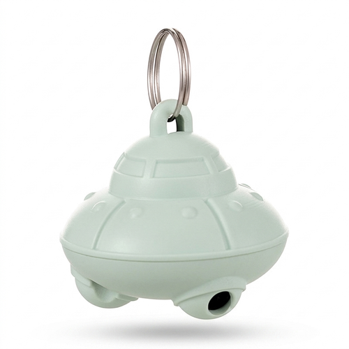 Laser Chase Collar — mint green UFO pendant studio hero shot